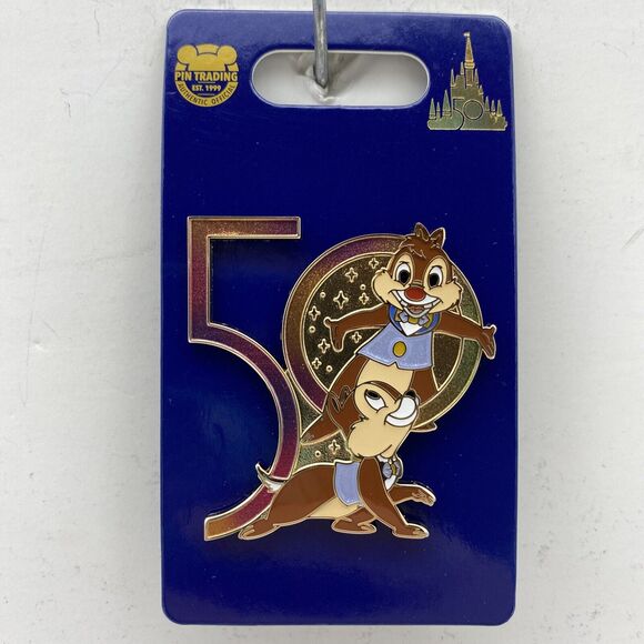 Walt Disney World Pin Chip ‘n Dale and 50th Anniversary WDW Parks - Picture 1 of 4